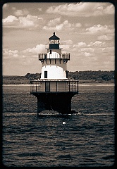 Hog Island Shoal Lighthouse -Sepia Tone